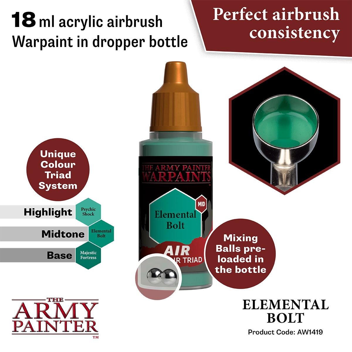 The Army Painter - Warpaints Air: Elemental Bolt (18ml/0.6oz)