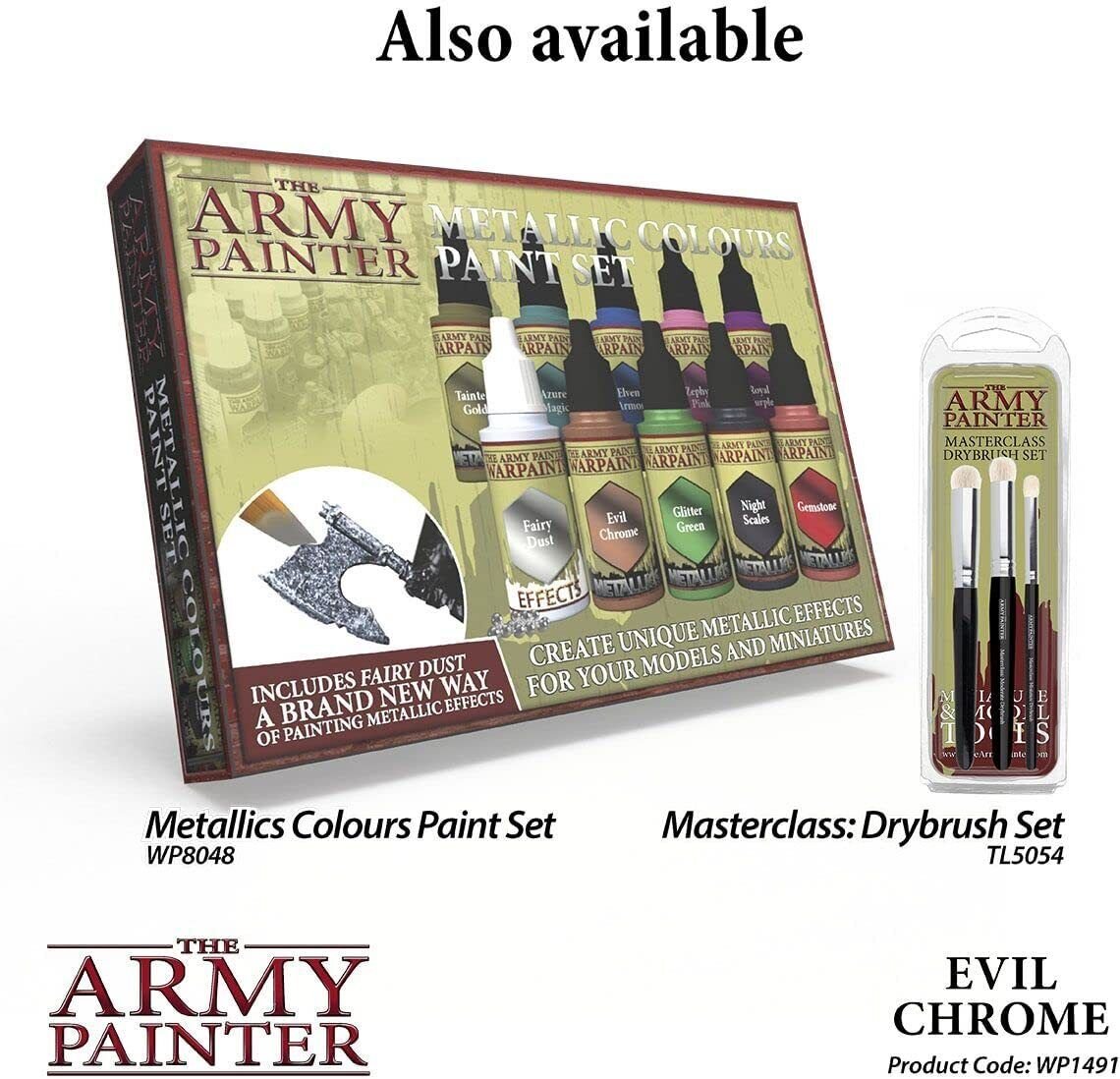 The Army Painter - Warpaints Metallics: Evil Chrome (18ml/0.6oz)