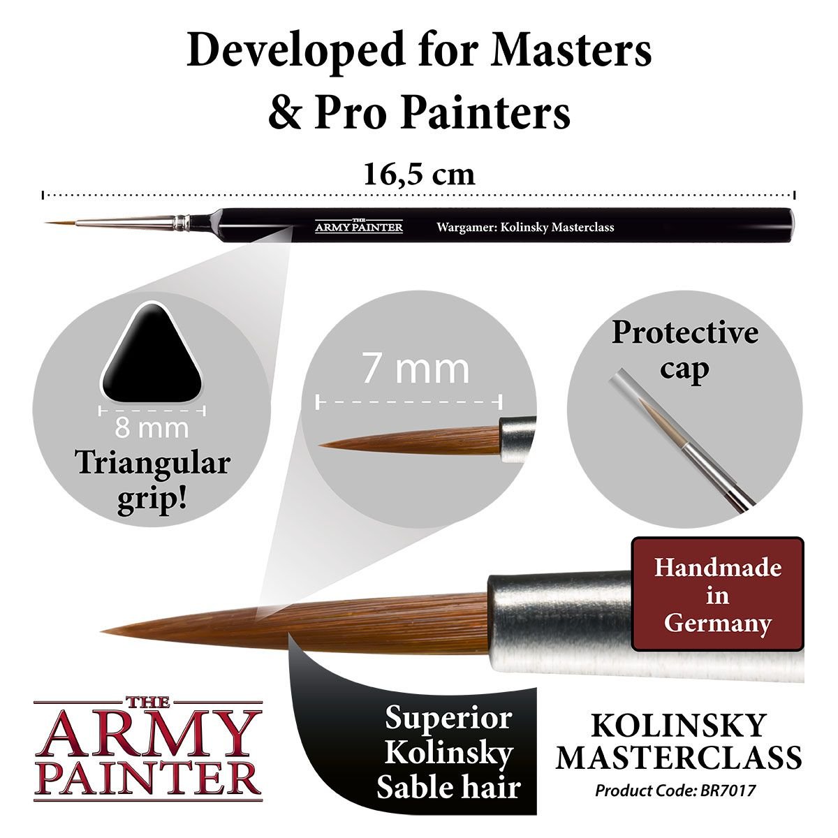 The Army Painter - Wargamer Brush: Kolinsky Masterclass Brush