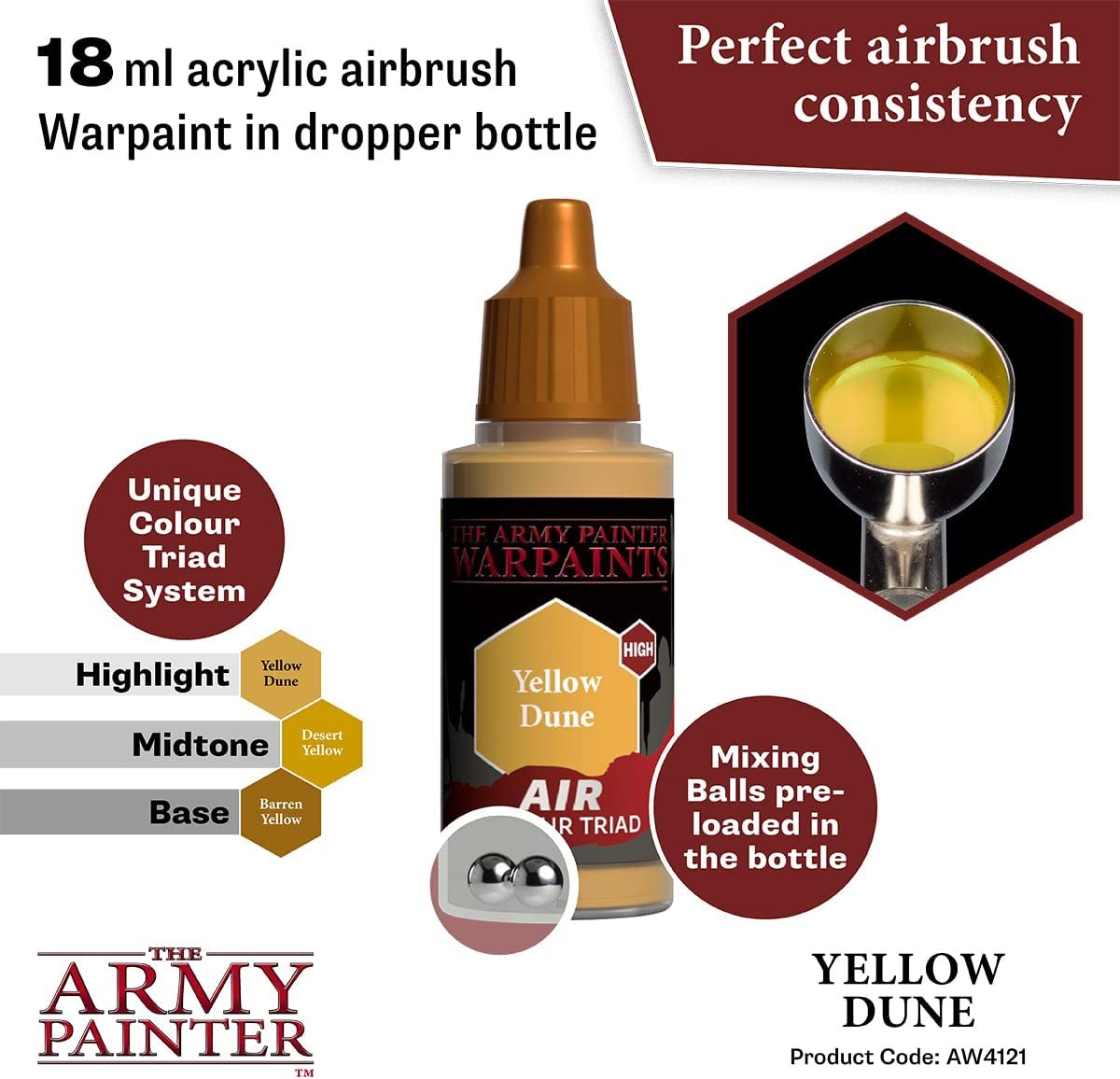 The Army Painter - Warpaints Air: Yellow Dune (18ml/0.6oz)