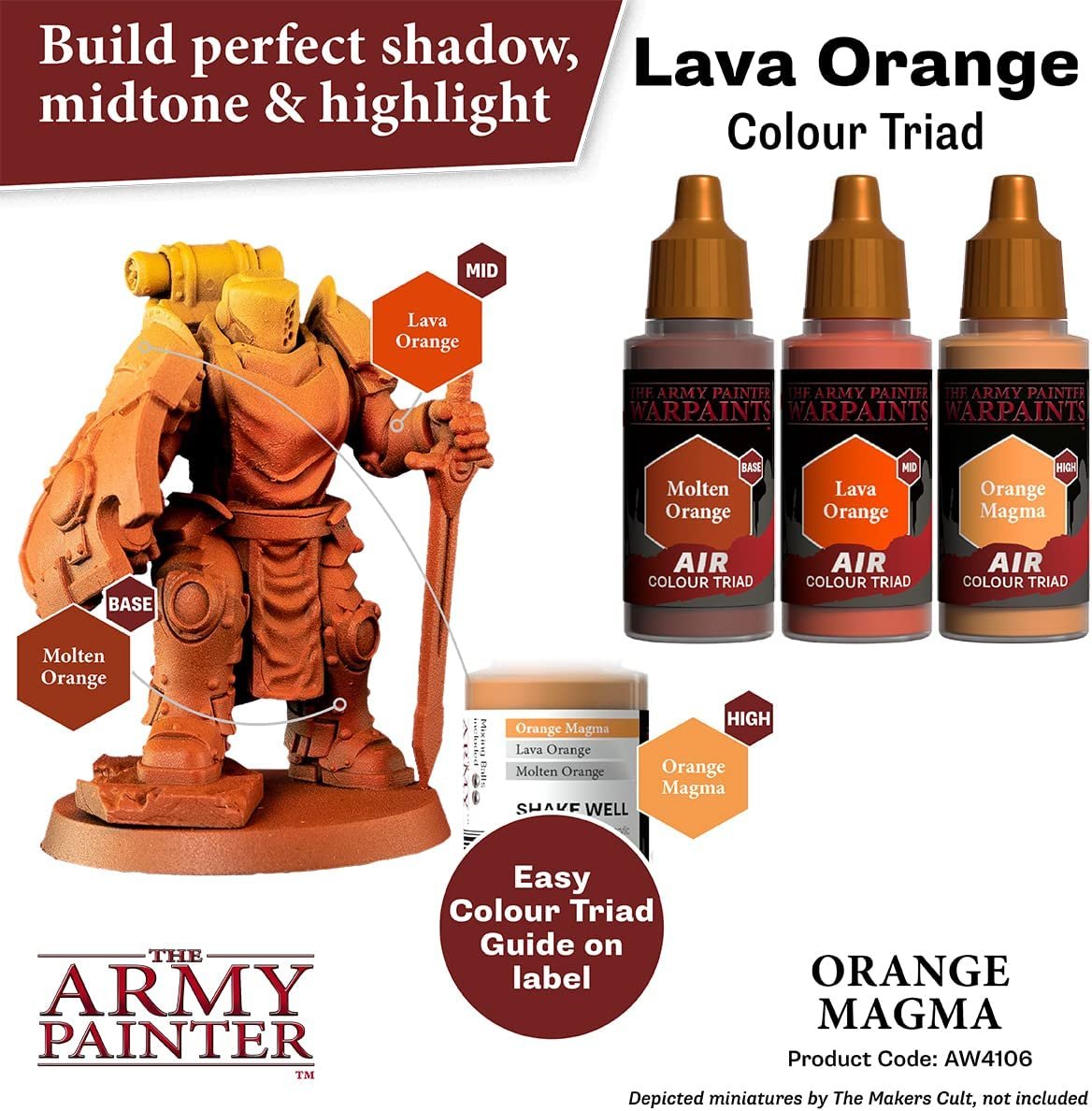 The Army Painter - Warpaints Air: Orange Magma (18ml/0.6oz)
