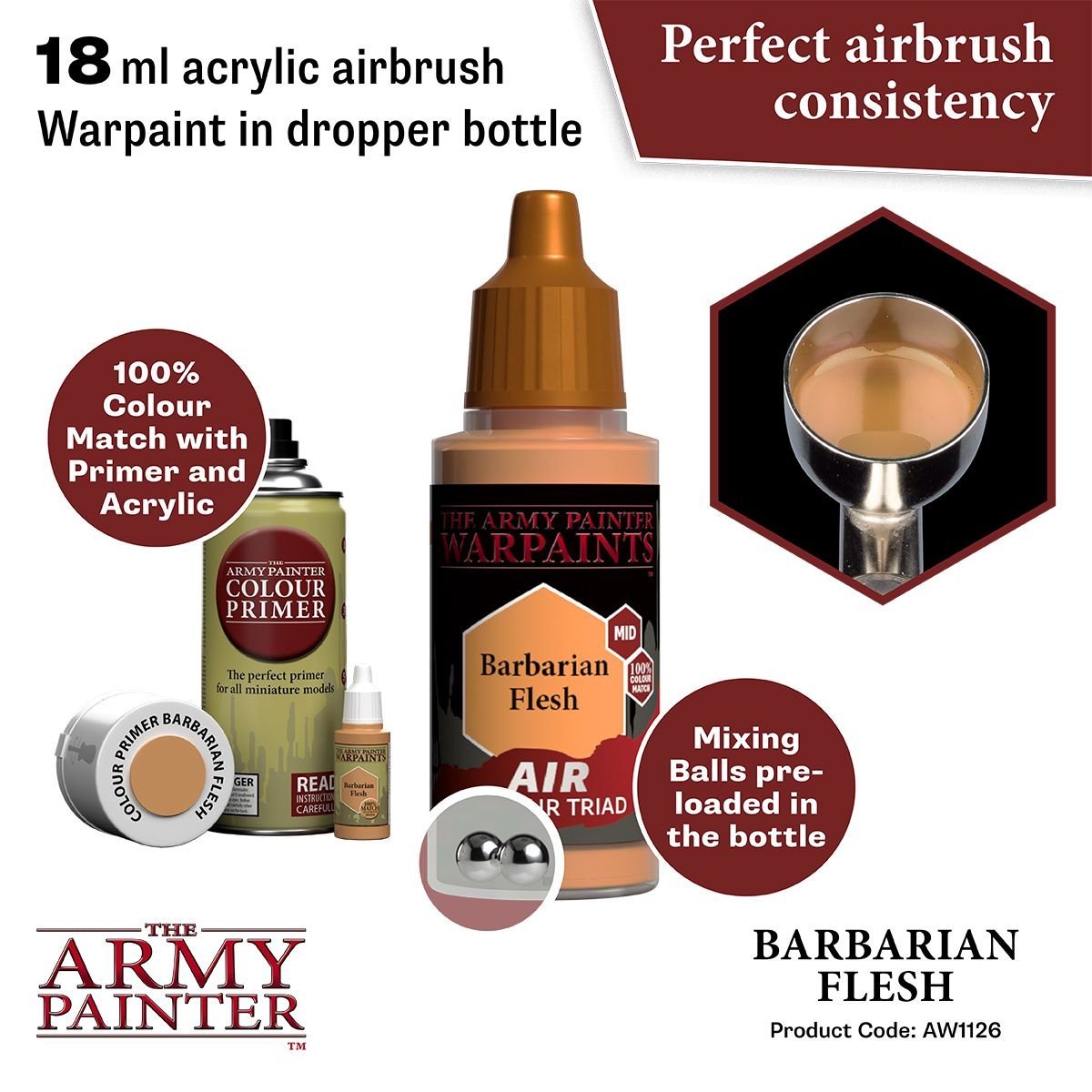 The Army Painter - Warpaints Air: Barbarian Flesh (18ml/0.6oz)