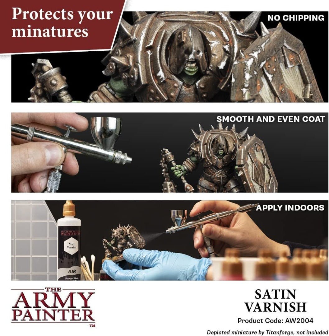 The Army Painter - Warpaints Air:  Satin Varnish (100 ml)