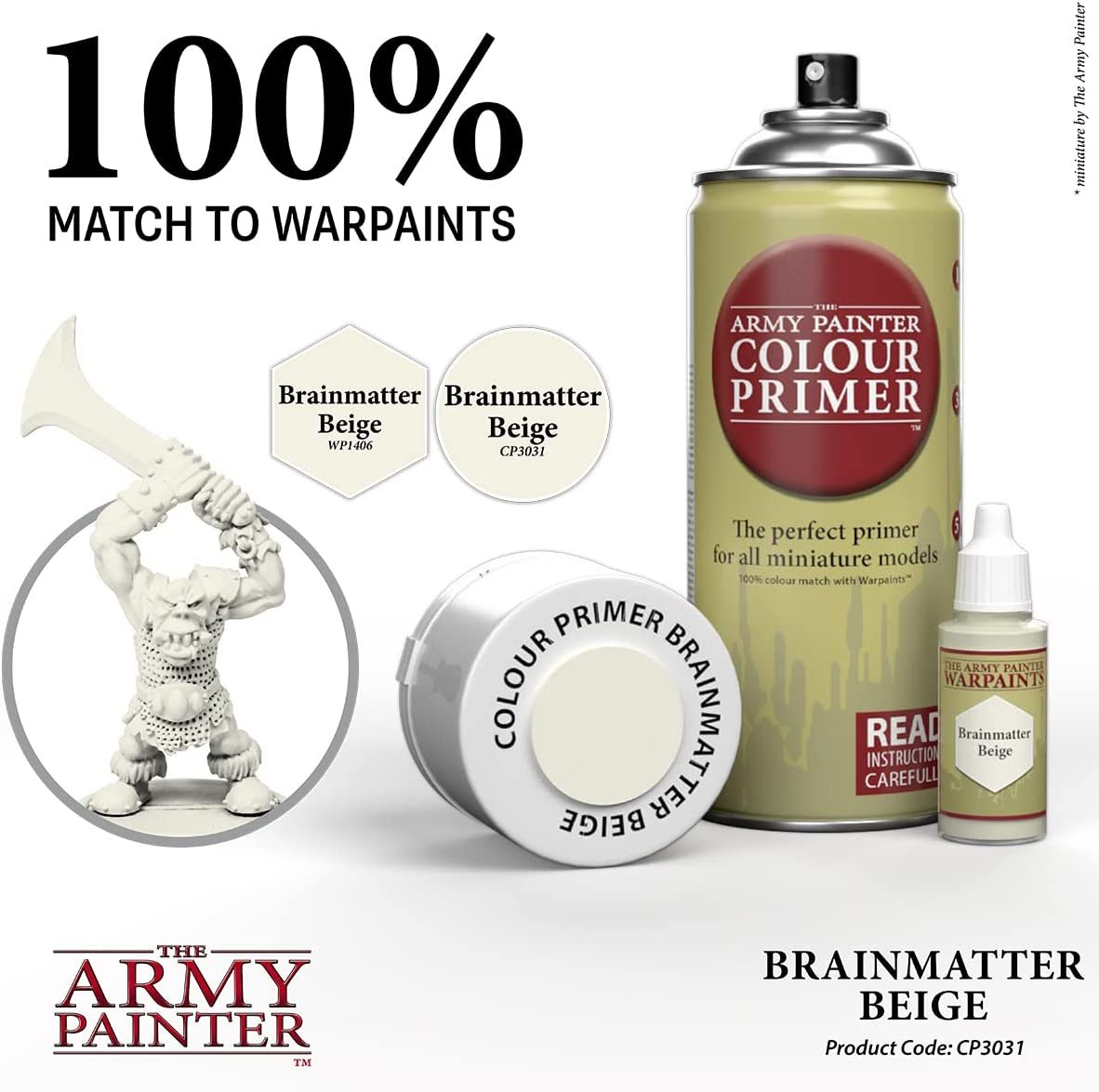 The Army Painter - Colour Primer: Brainmatter Beige (400ml/13.5oz)