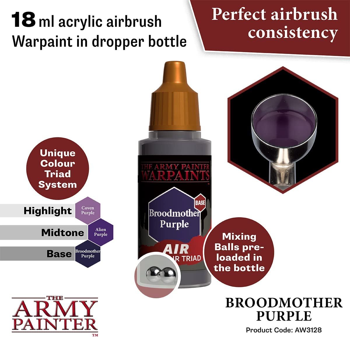The Army Painter - Warpaints Air: Broodmother Purple (18ml/0.6oz)