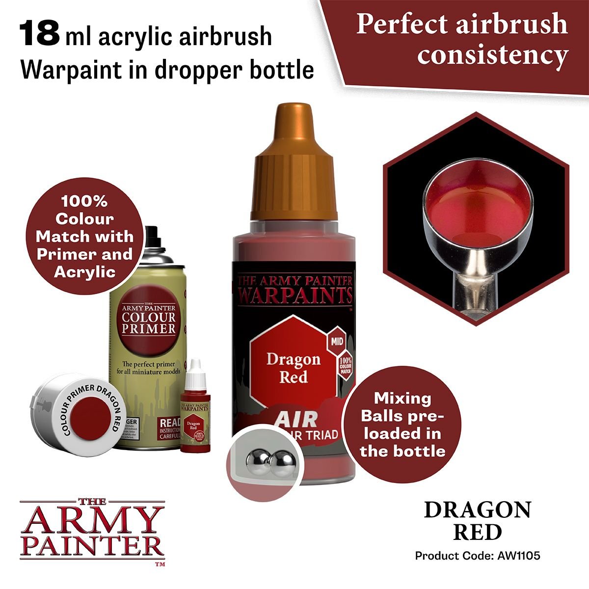 The Army Painter - Warpaints Air: Dragon Red (18ml/0.6oz)