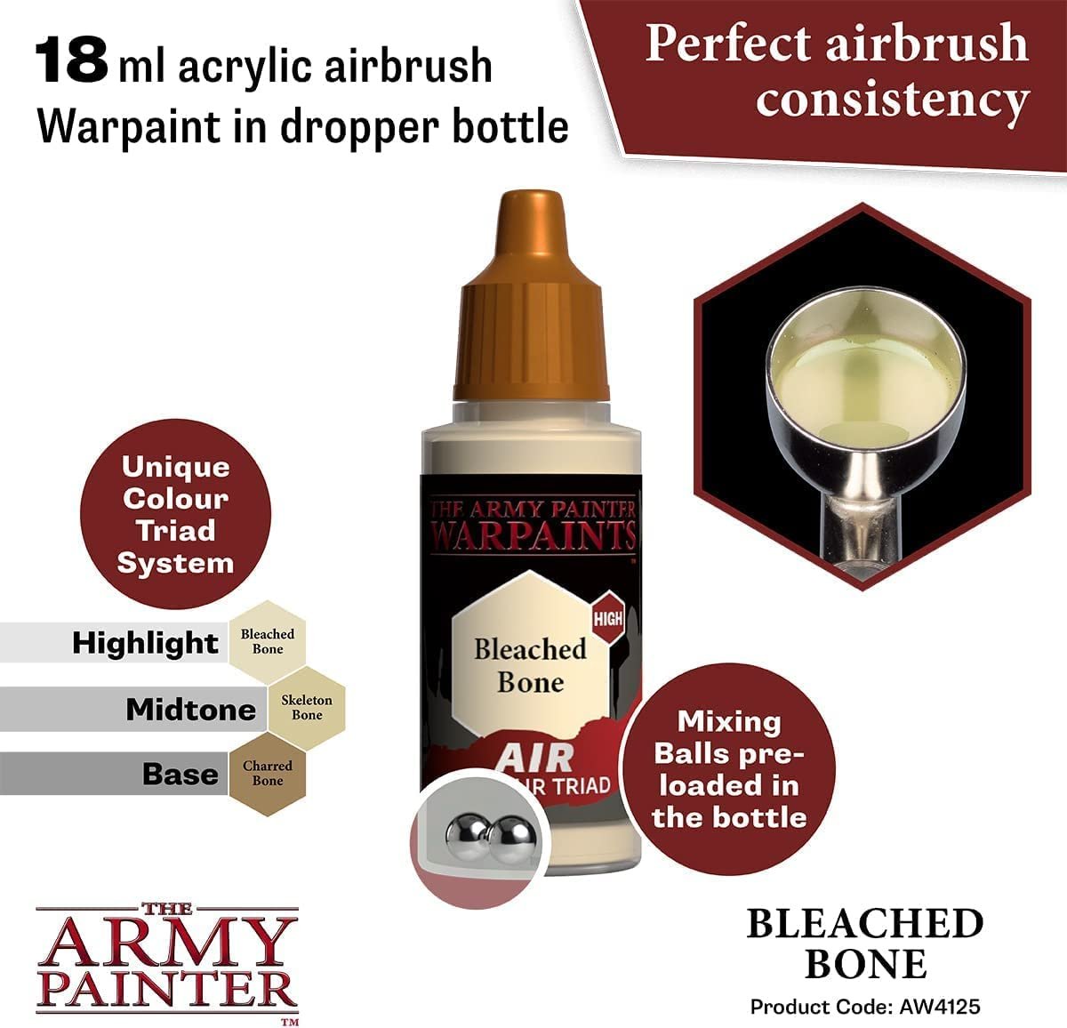 The Army Painter - Warpaints Air: Bleached Bone  (18ml/0.6oz)