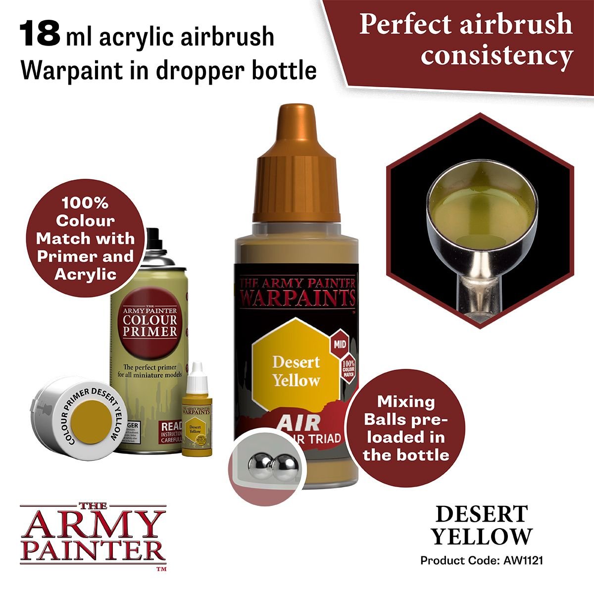 The Army Painter - Warpaints Air: Desert Yellow (18ml/0.6oz)