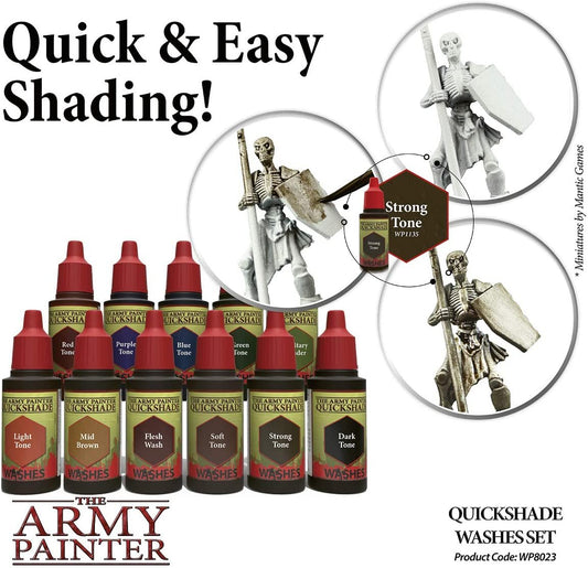 The Army Painter Speedpaint Metallics Set 2.0+ - 10 Speed Model Paint Kit -  Pre-Loaded with Mixing Balls, 1 Basecoating Model Paint Brush, Army