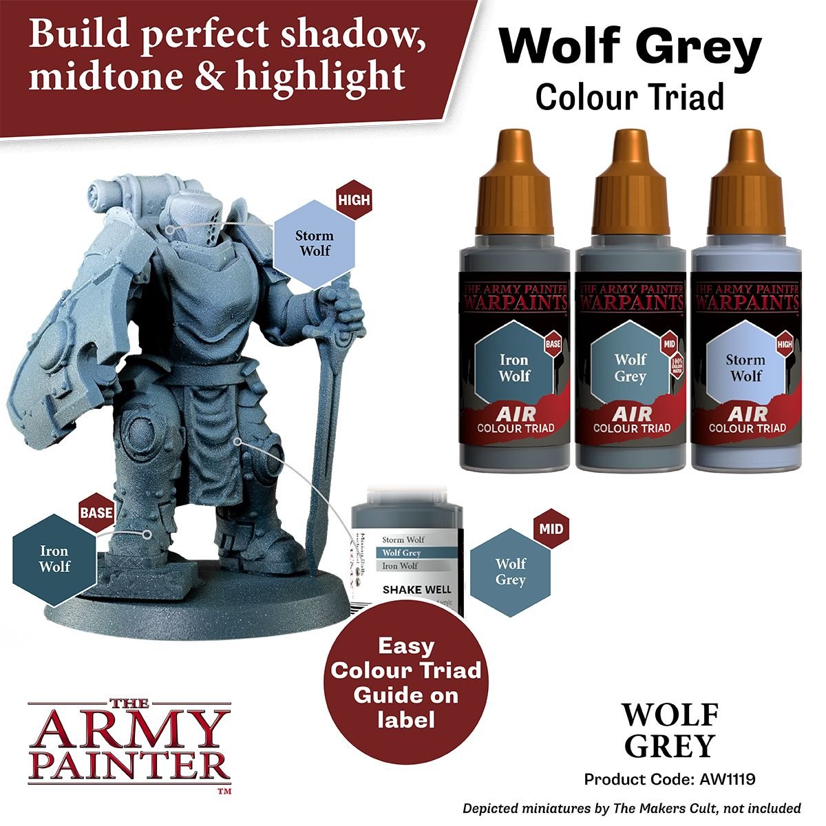 The Army Painter - Warpaints Air: Wolf Grey (18ml/0.6oz)