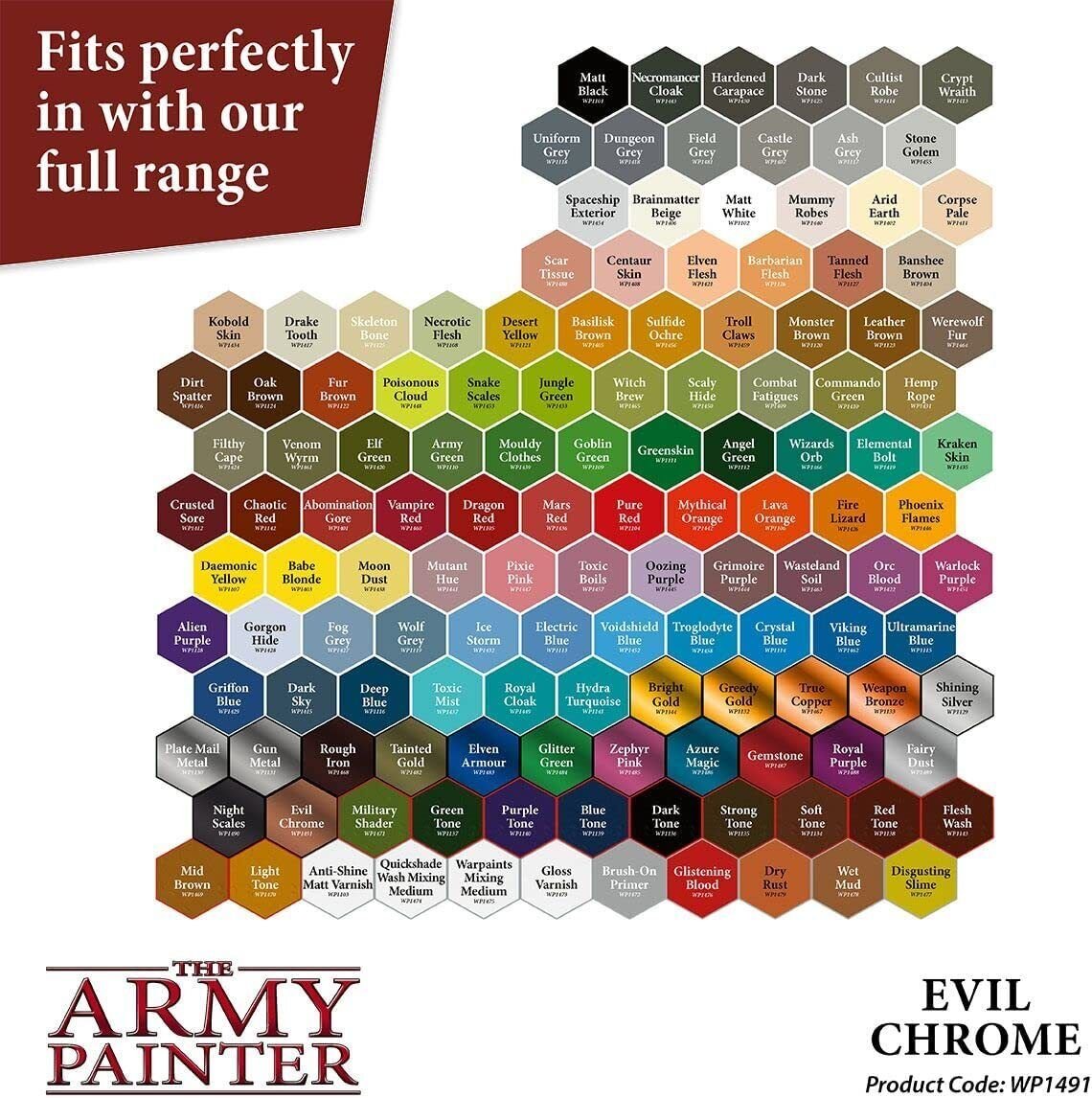 The Army Painter - Warpaints Metallics: Evil Chrome (18ml/0.6oz)
