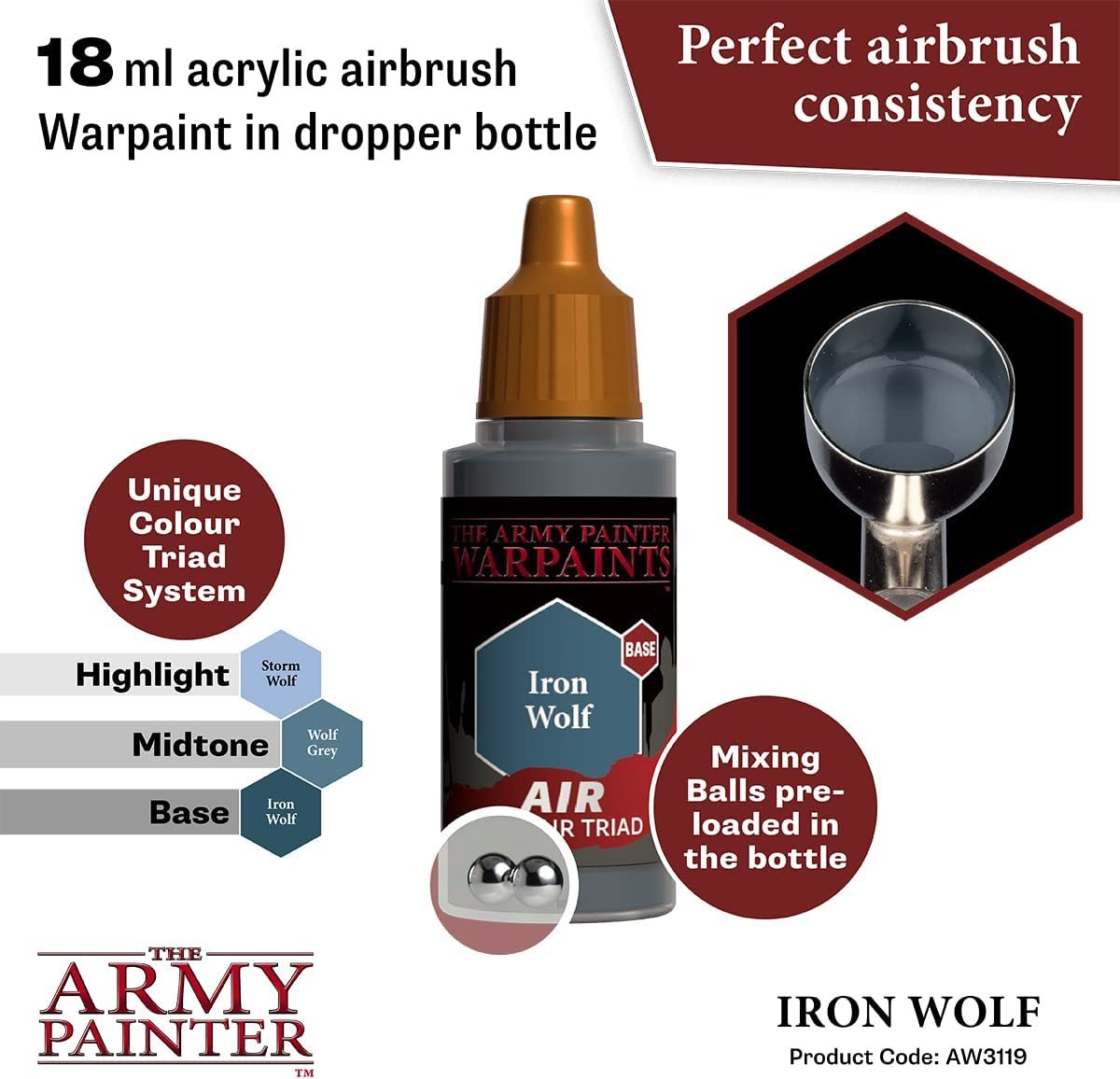 The Army Painter - Warpaints Air: Iron Wolf (18ml/0.6oz)