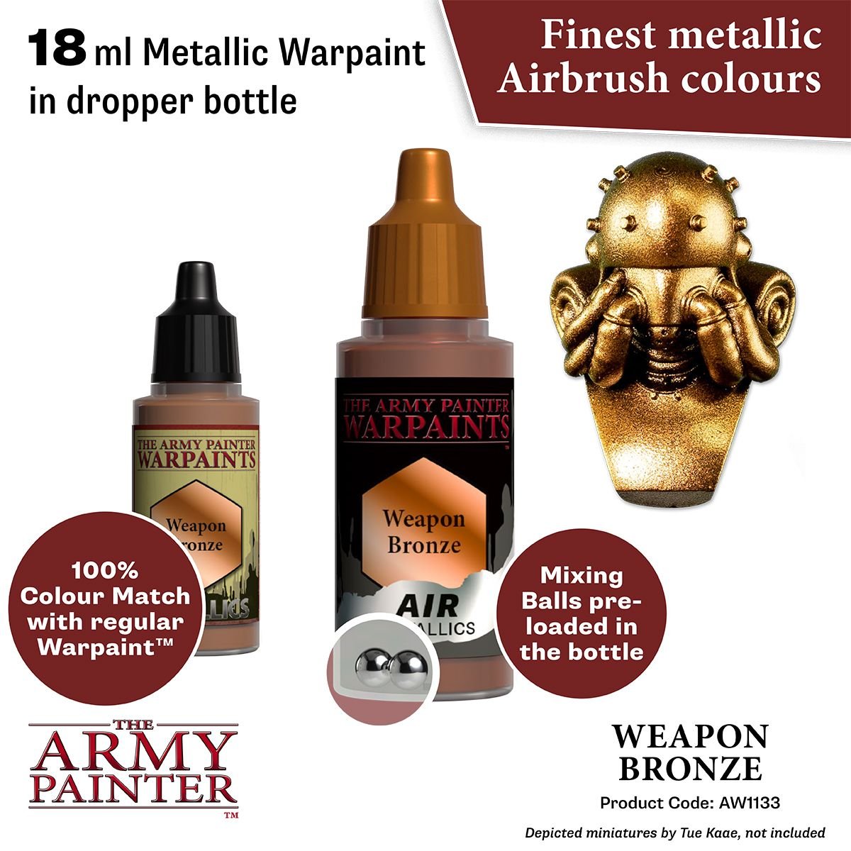 The Army Painter - Warpaints Air Metallics: Weapon Bronze (18ml/0.6oz)