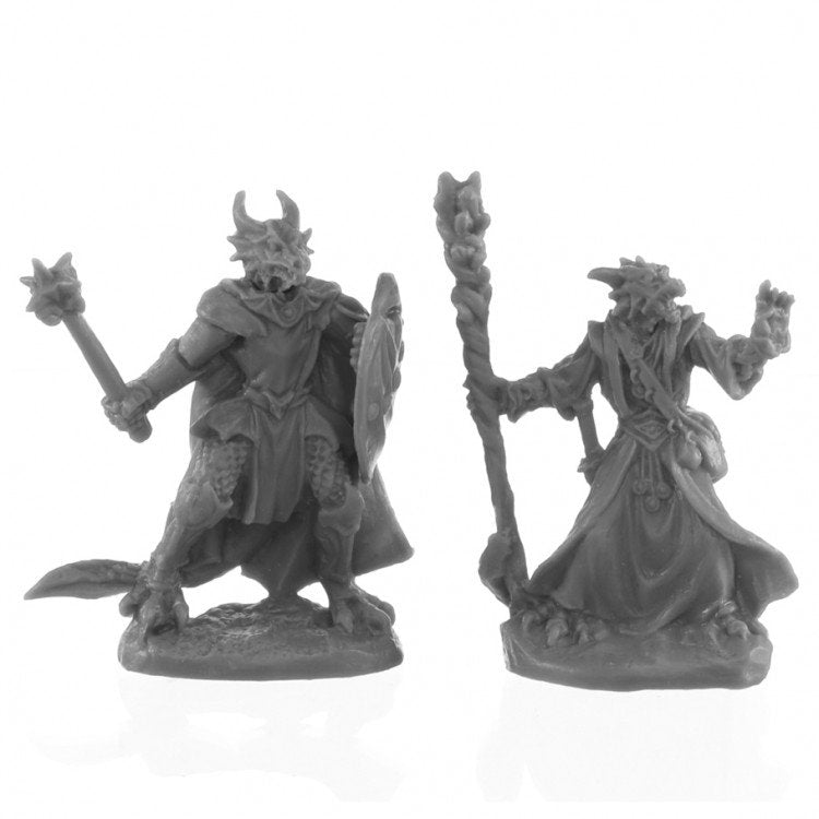 Reaper Bones: Dragonfolk Wizard and Cleric