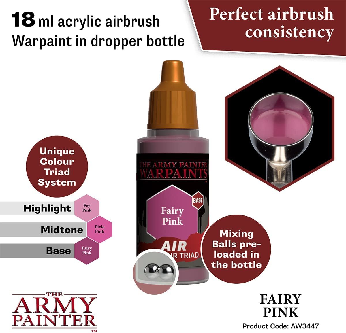 The Army Painter - Warpaints Air: Fairy Pink (18ml/0.6oz)